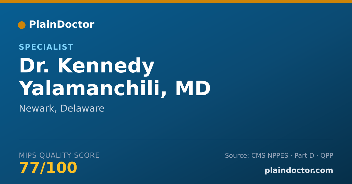 Shareable card for Kennedy Yalamanchili, MD - Specialist, Newark, DE