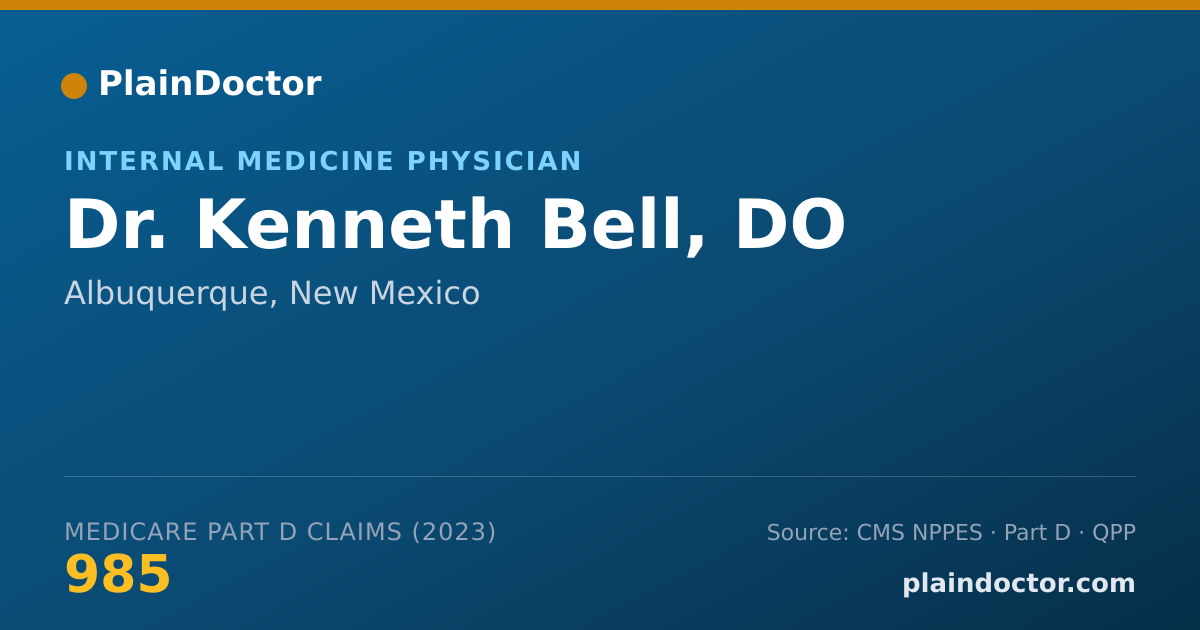 Shareable card for Kenneth Bell, DO - Internal Medicine Physician, Albuquerque, NM