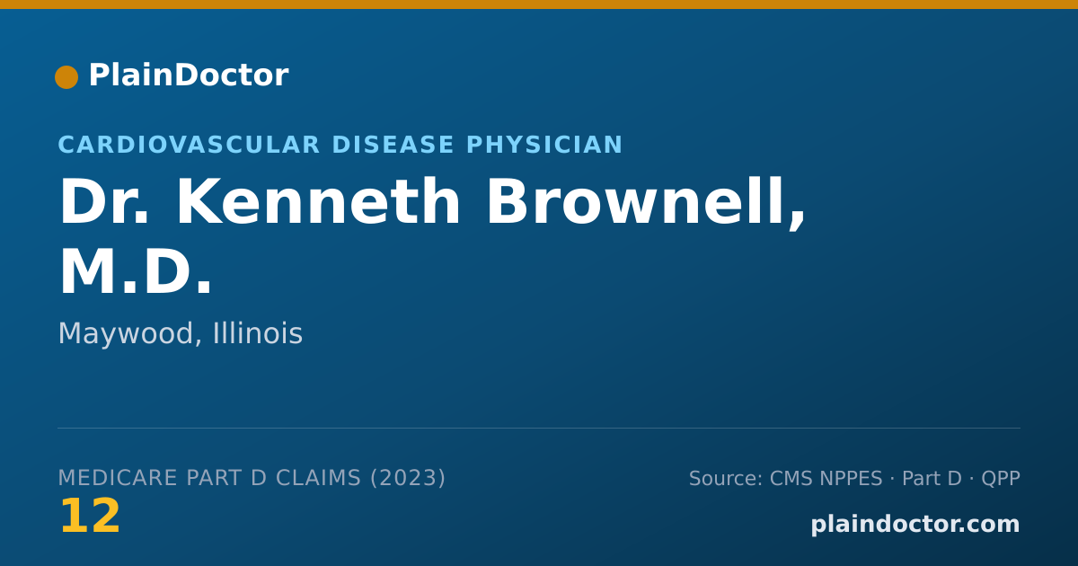 Shareable card for Kenneth Brownell, M.D. - Cardiovascular Disease Physician, Maywood, IL