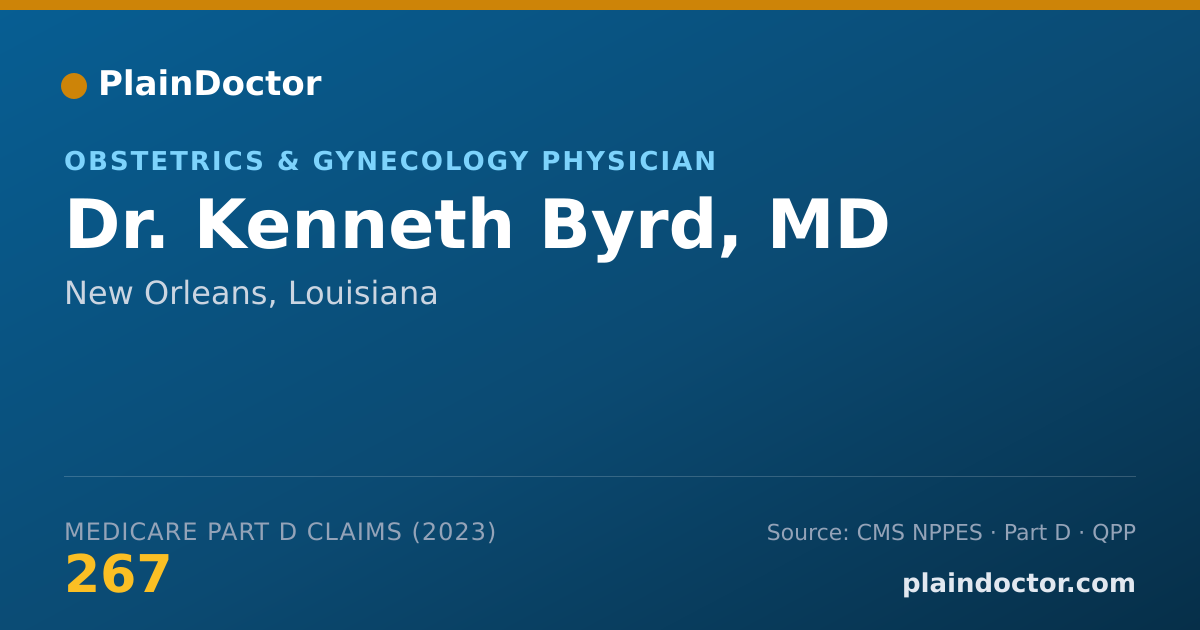 Shareable card for Kenneth Byrd, MD - Obstetrics & Gynecology Physician, New Orleans, LA