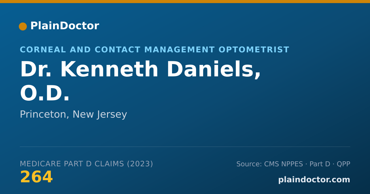 Shareable card for Kenneth Daniels, O.D. - Corneal and Contact Management Optometrist, Princeton, NJ