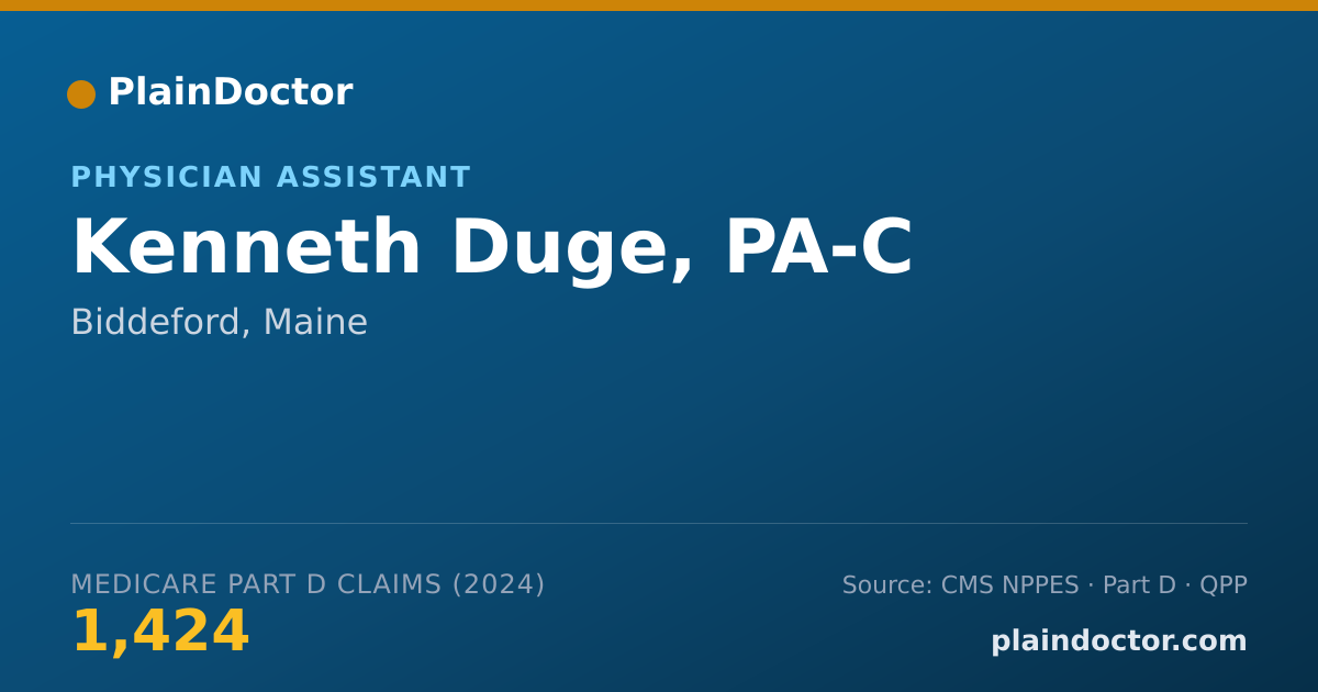 Shareable card for Kenneth Duge, PA-C - Physician Assistant, Biddeford, ME
