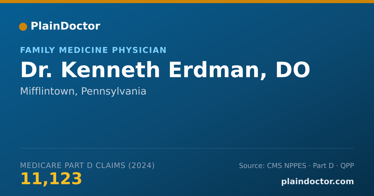 Shareable card for Kenneth Erdman, DO - Family Medicine Physician, Mifflintown, PA