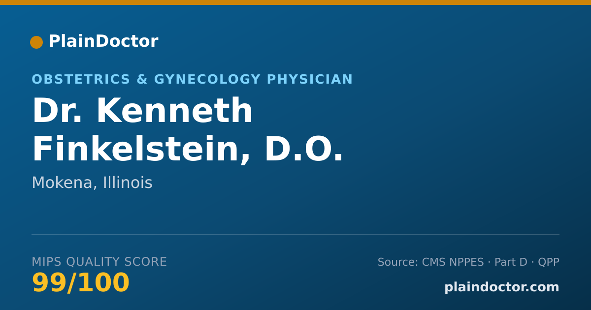 Shareable card for Kenneth Finkelstein, D.O. - Obstetrics & Gynecology Physician, Mokena, IL