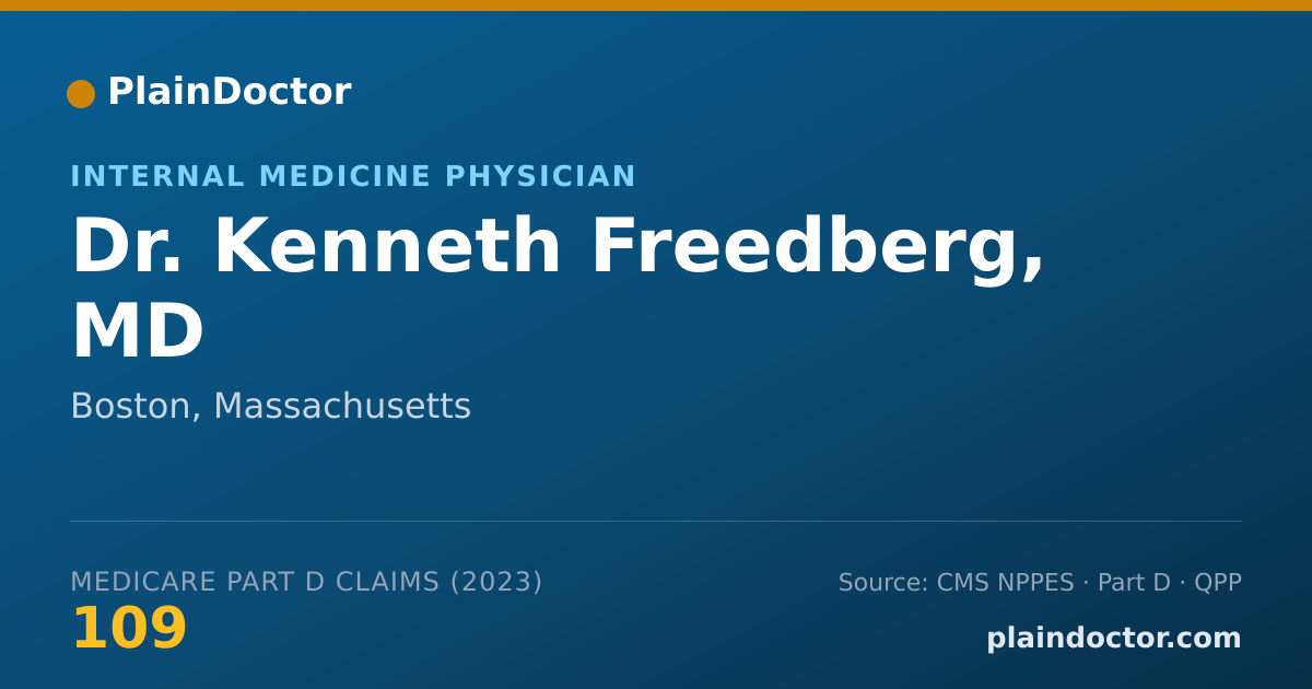 Shareable card for Kenneth Freedberg, MD - Internal Medicine Physician, Boston, MA