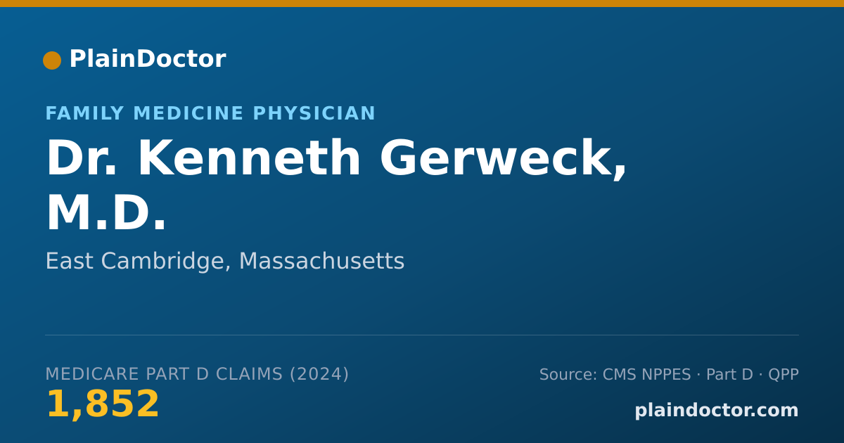 Shareable card for Kenneth Gerweck, M.D. - Family Medicine Physician, East Cambridge, MA