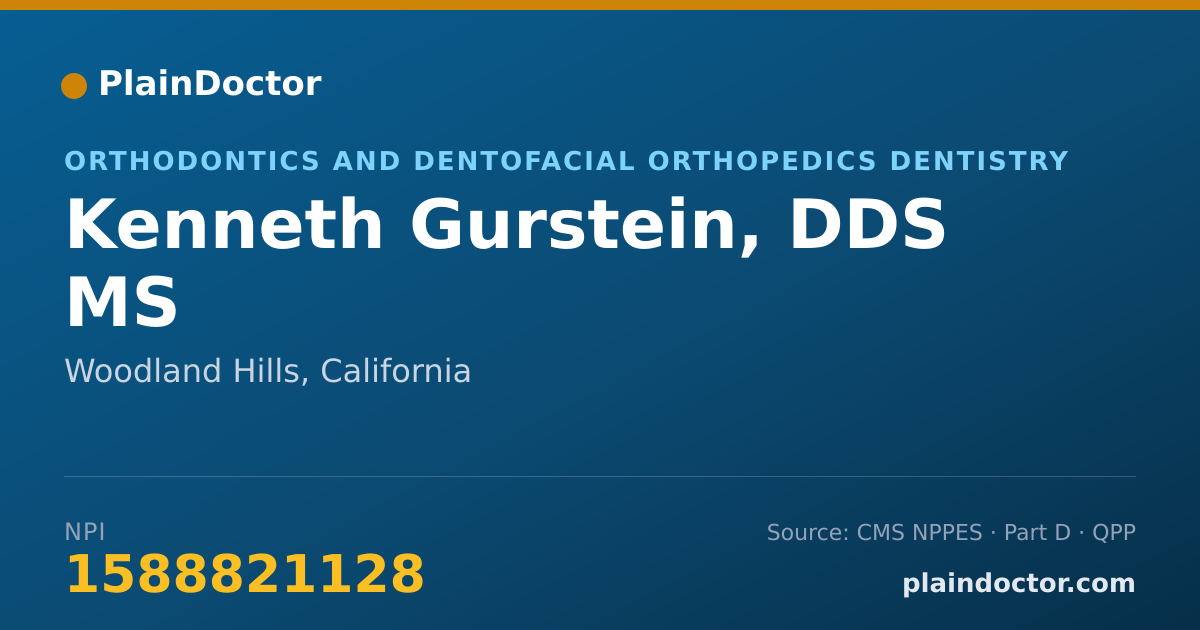 Shareable card for Kenneth Gurstein, DDS MS - Orthodontics and Dentofacial Orthopedics Dentistry, Woodland Hills, CA