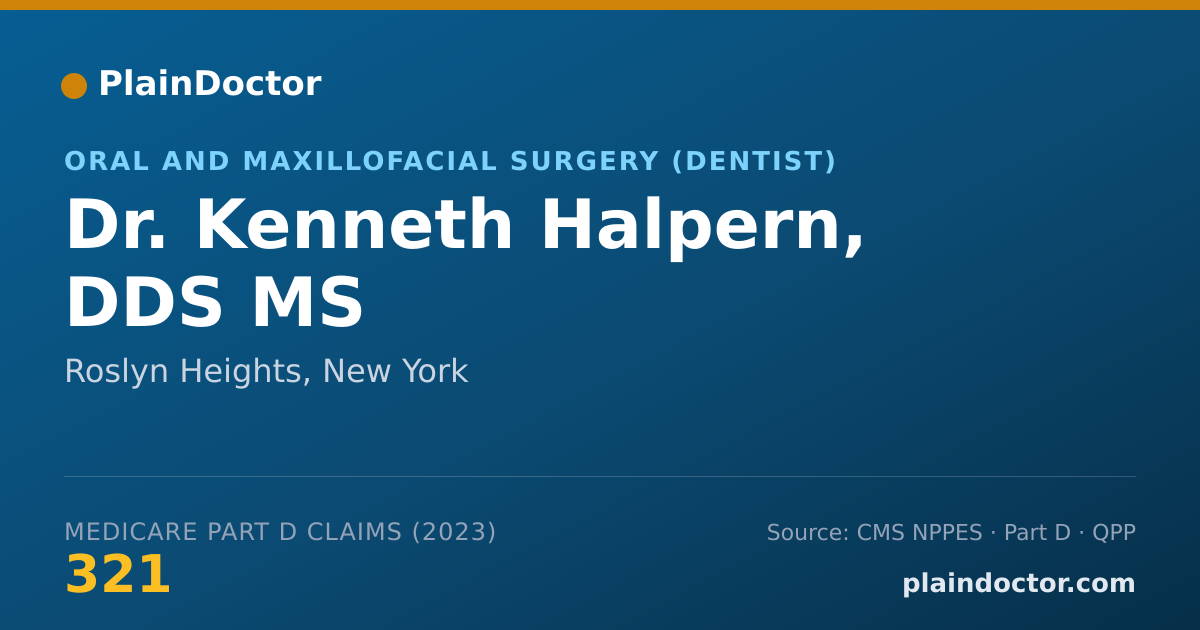 Shareable card for Kenneth Halpern, DDS MS - Oral and Maxillofacial Surgery (Dentist), Roslyn Heights, NY