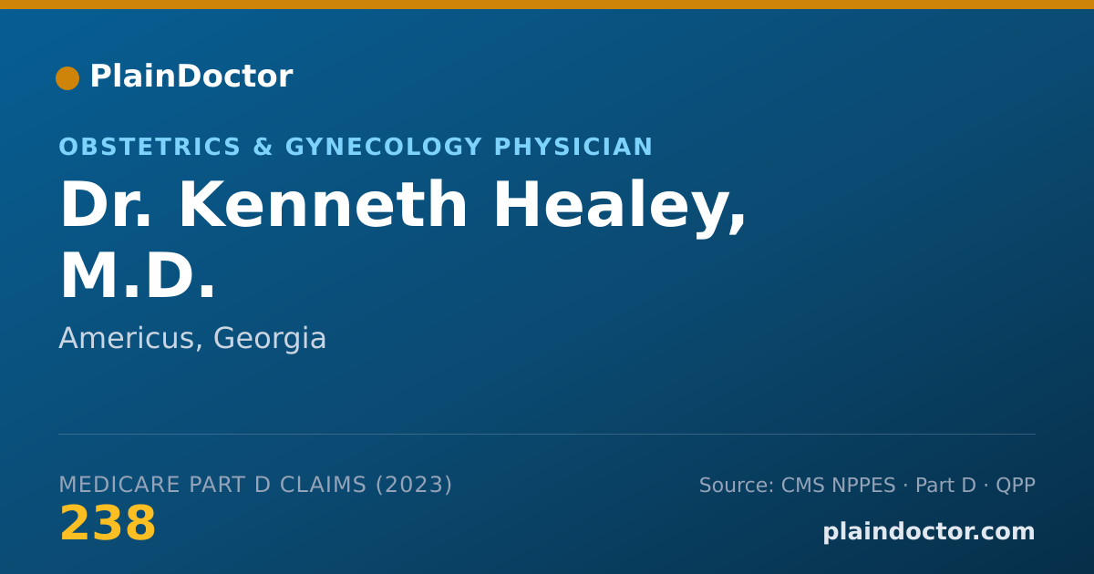 Shareable card for Kenneth Healey, M.D. - Obstetrics & Gynecology Physician, Americus, GA