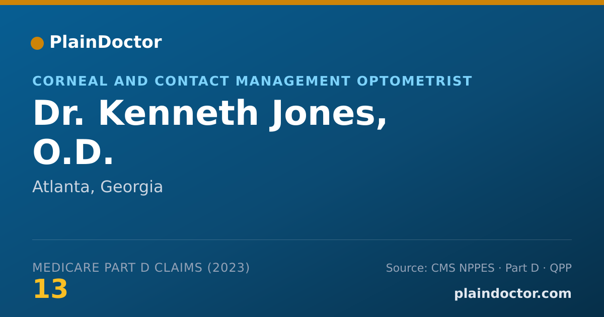 Shareable card for Kenneth Jones, O.D. - Corneal and Contact Management Optometrist, Atlanta, GA