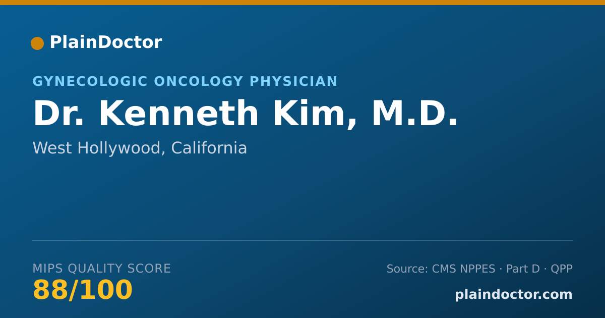 Shareable card for Kenneth Kim, M.D. - Obstetrics & Gynecology Physician, West Hollywood, CA
