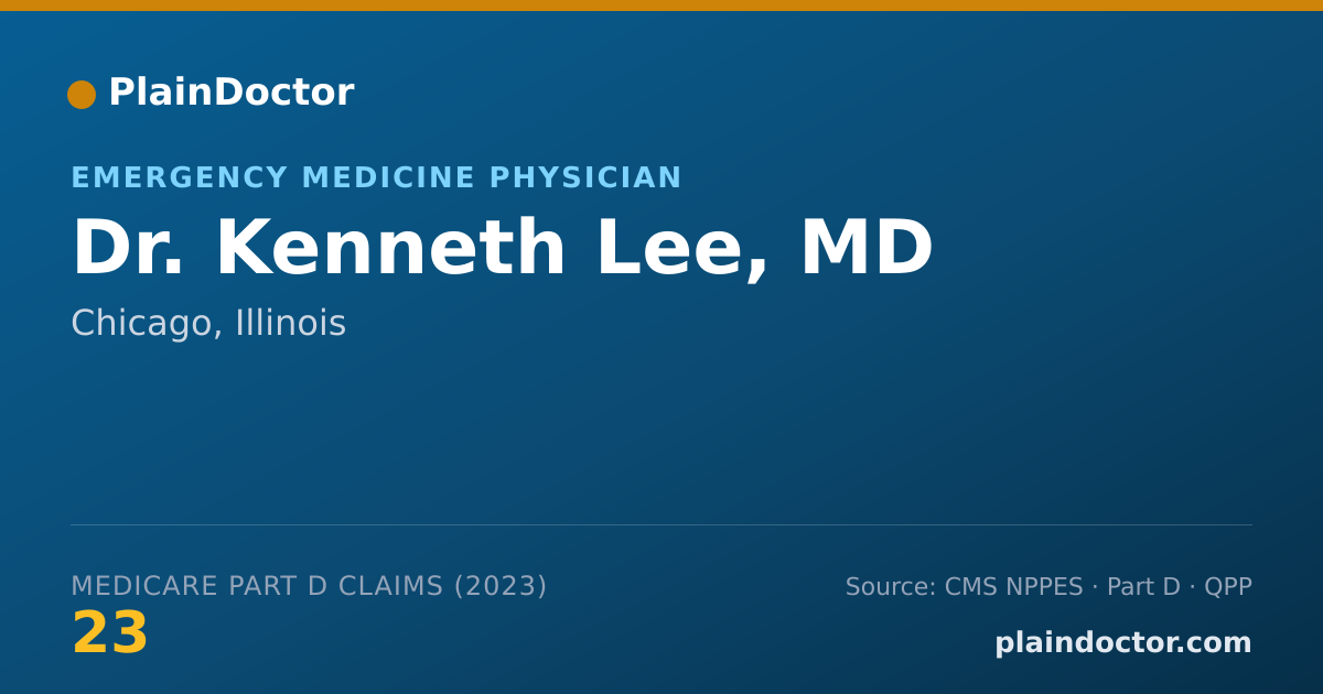 Shareable card for Kenneth Lee, MD - Emergency Medicine Physician, Chicago, IL