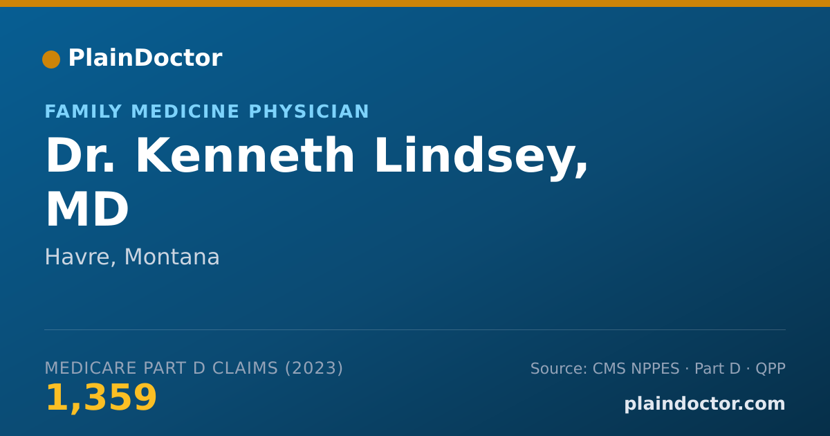 Shareable card for Kenneth Lindsey, MD - Family Medicine Physician, Havre, MT