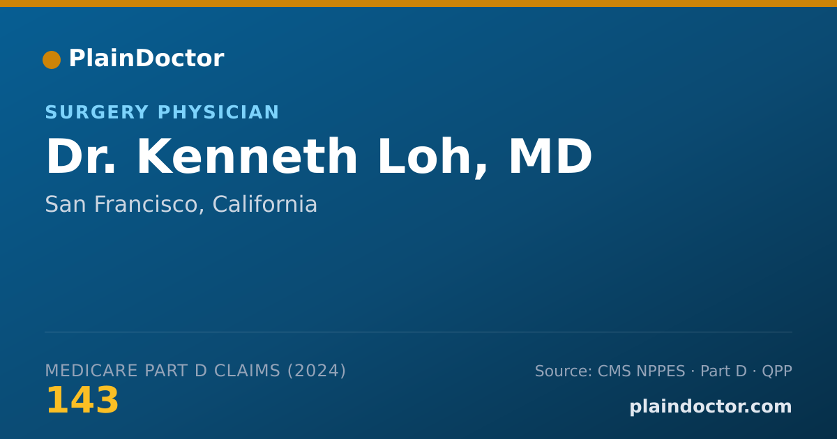 Shareable card for Kenneth Loh, MD - Surgery Physician, San Francisco, CA