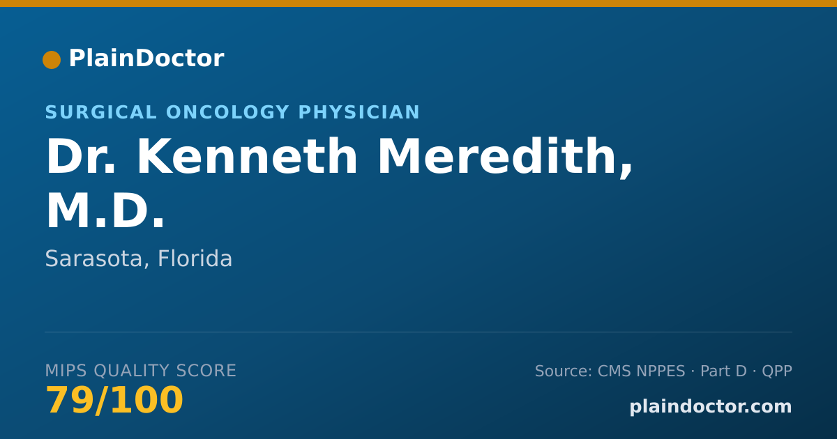 Shareable card for Kenneth Meredith, M.D. - Surgery Physician, Sarasota, FL