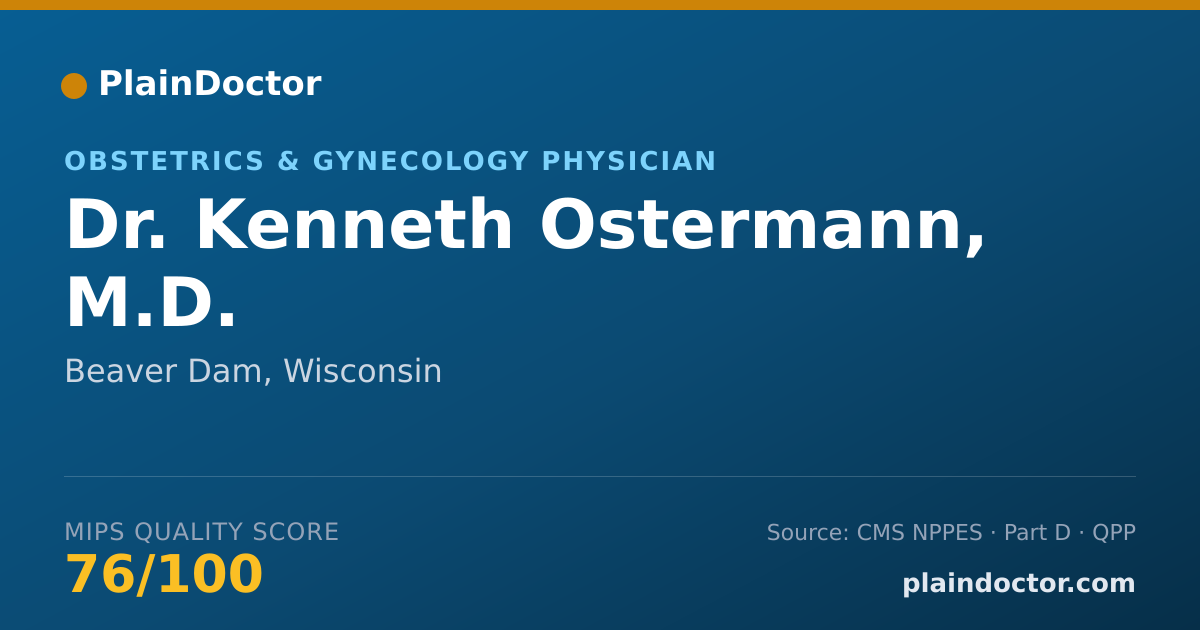 Shareable card for Kenneth Ostermann, M.D. - Obstetrics & Gynecology Physician, Beaver Dam, WI