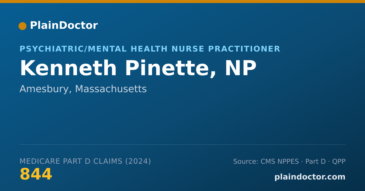 Shareable card for Kenneth Pinette, NP - Psychiatric/Mental Health Nurse Practitioner, Amesbury, MA