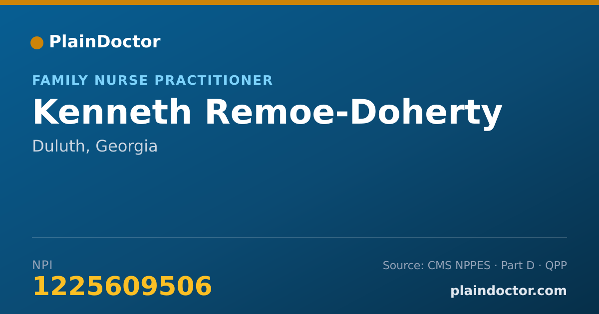 Shareable card for Kenneth Remoe-Doherty - Family Nurse Practitioner, Duluth, GA
