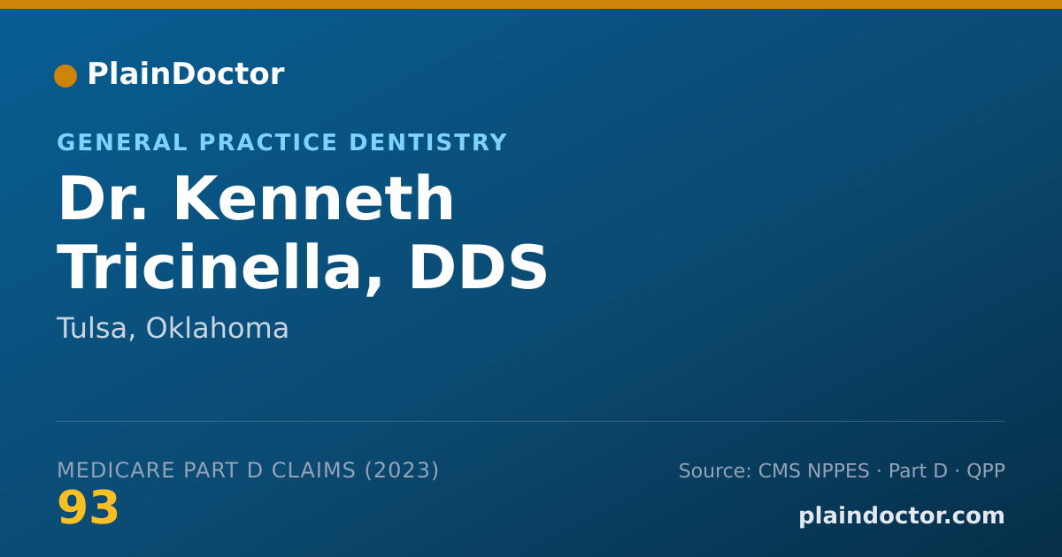 Shareable card for Kenneth Tricinella, DDS - General Practice Dentistry, Tulsa, OK