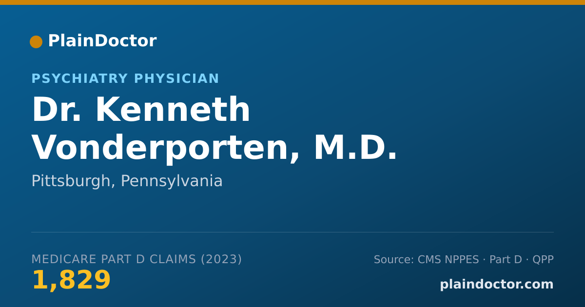 Shareable card for Kenneth Vonderporten, M.D. - Psychiatry Physician, Pittsburgh, PA
