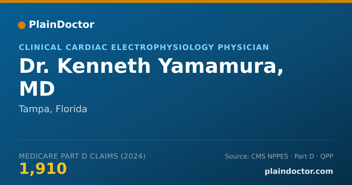 Shareable card for Kenneth Yamamura, MD - Clinical Cardiac Electrophysiology Physician, Tampa, FL