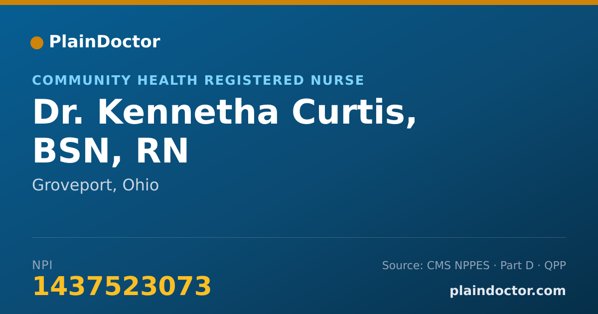 Shareable card for Kennetha Curtis, BSN, RN - Community Health Registered Nurse, Groveport, OH
