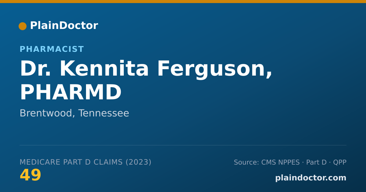 Shareable card for Kennita Ferguson, PHARMD - Pharmacist, Brentwood, TN