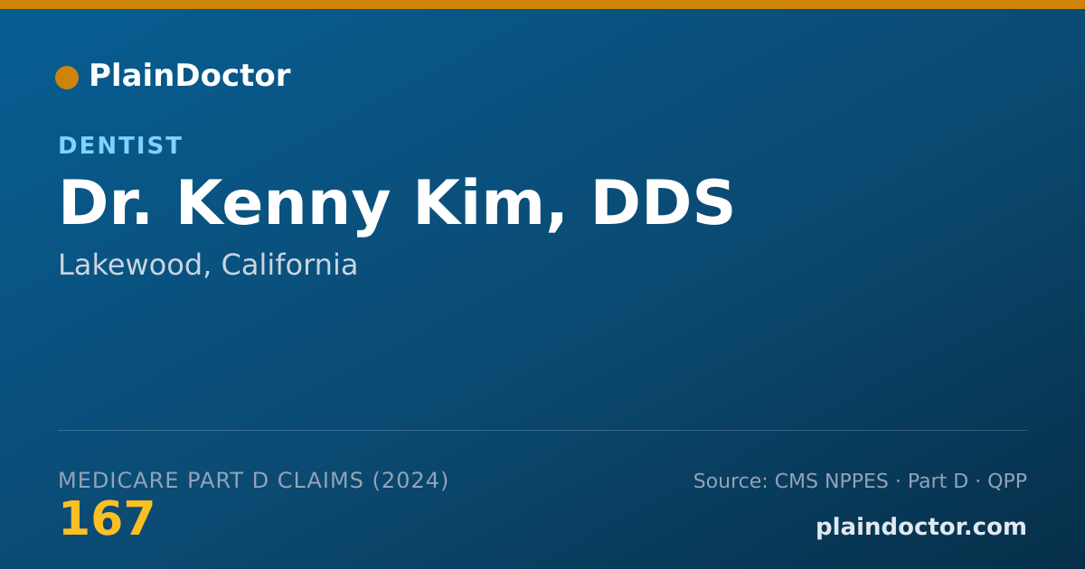 Shareable card for Kenny Kim, DDS - Dentist, Lakewood, CA
