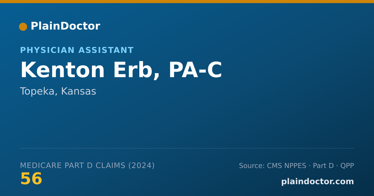 Shareable card for Kenton Erb, PA-C - Physician Assistant, Topeka, KS