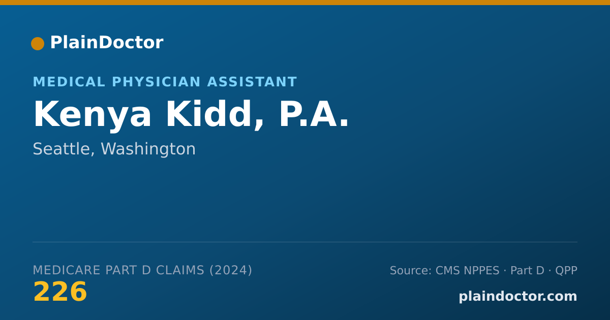 Shareable card for Kenya Kidd, P.A. - Medical Physician Assistant, Seattle, WA