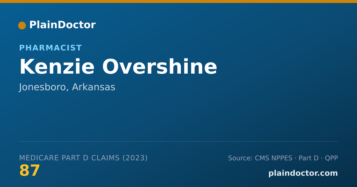 Shareable card for Kenzie Overshine - Pharmacist, Jonesboro, AR