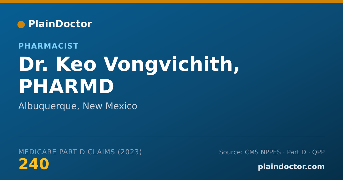 Shareable card for Keo Vongvichith, PHARMD - Pharmacist, Albuquerque, NM