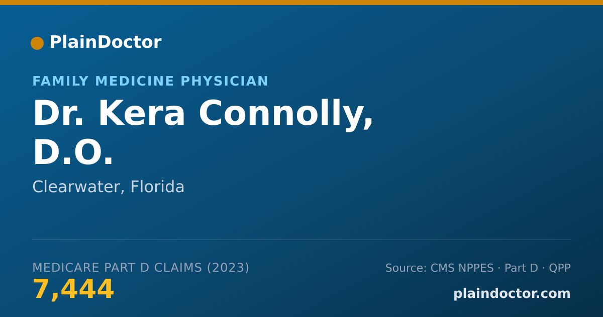 Shareable card for Kera Connolly, D.O. - Family Medicine Physician, Clearwater, FL