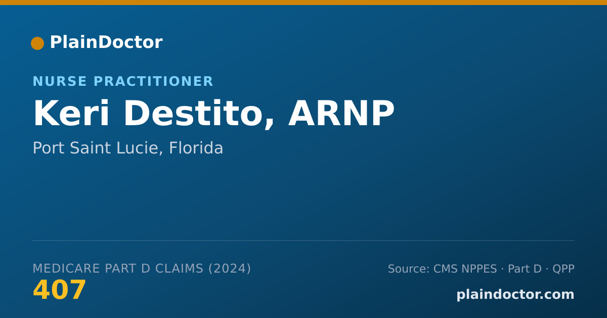 Shareable card for Keri Destito, ARNP - Nurse Practitioner, Port Saint Lucie, FL