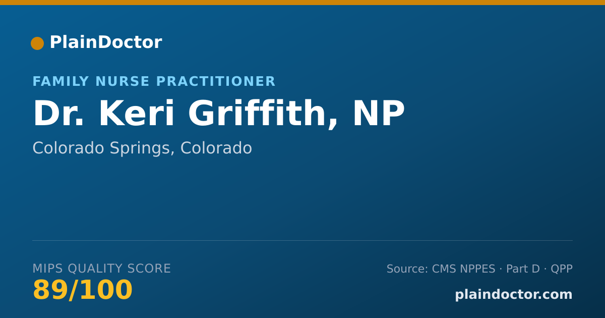 Shareable card for Keri Griffith, NP - Family Nurse Practitioner, Colorado Springs, CO