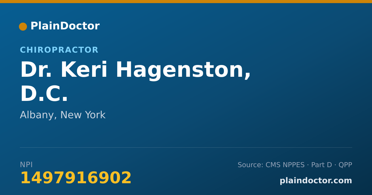 Shareable card for Keri Hagenston, D.C. - Chiropractor, Albany, NY