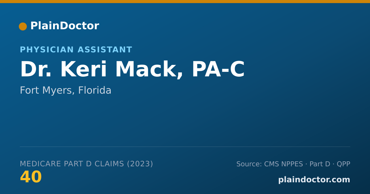 Shareable card for Keri Mack, PA-C - Physician Assistant, Fort Myers, FL