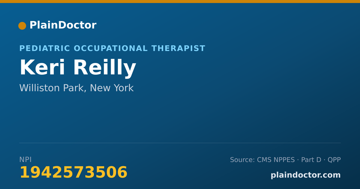 Shareable card for Keri Reilly - Pediatric Occupational Therapist, Williston Park, NY
