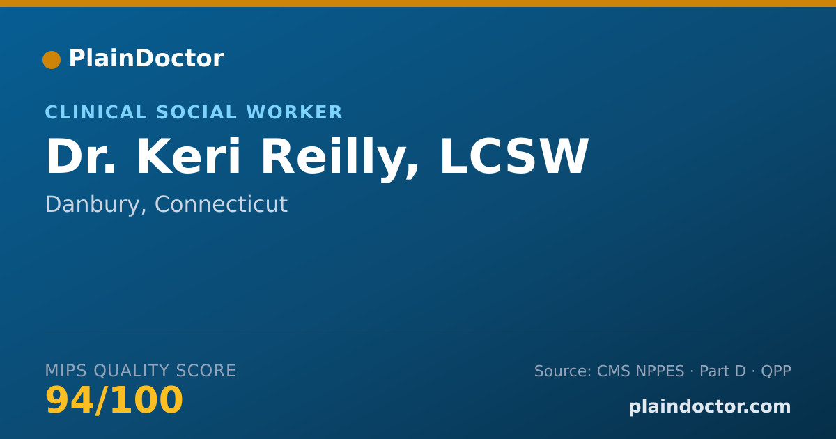 Shareable card for Keri Reilly, LCSW - Clinical Social Worker, Danbury, CT