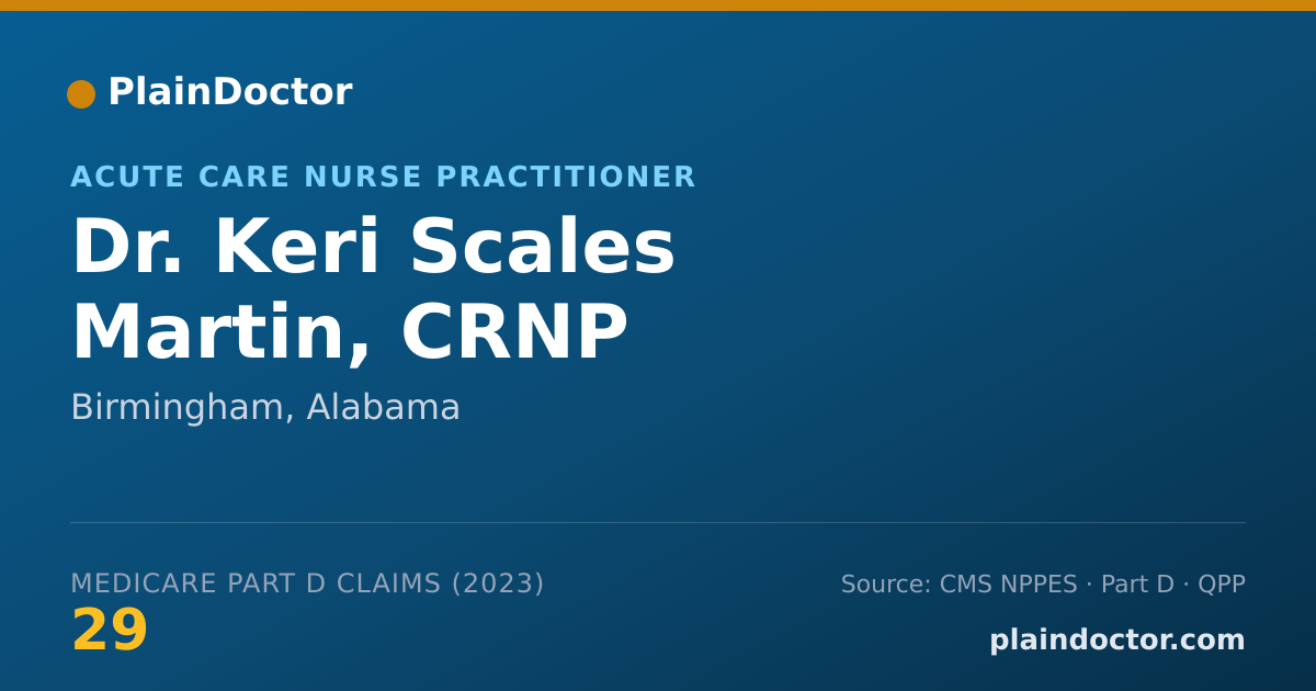 Shareable card for Keri Scales Martin, CRNP - Acute Care Nurse Practitioner, Birmingham, AL