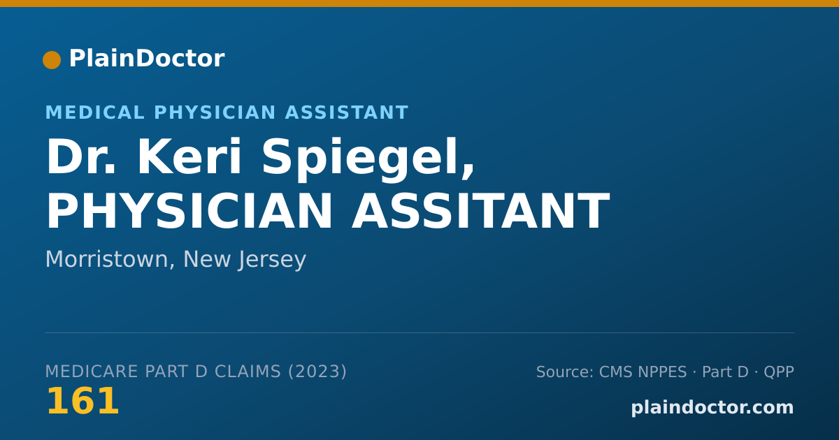Shareable card for Keri Spiegel, PHYSICIAN ASSITANT - Medical Physician Assistant, Morristown, NJ