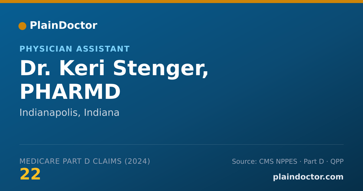 Shareable card for Keri Stenger, PHARMD - Pharmacist, Indianapolis, IN