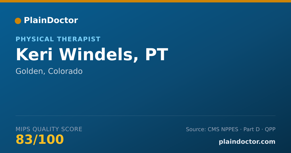 Shareable card for Keri Windels, PT - Physical Therapist, Golden, CO