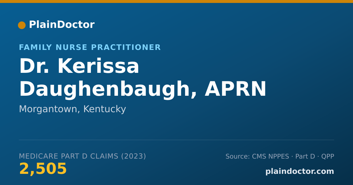 Shareable card for Kerissa Daughenbaugh, APRN - Family Nurse Practitioner, Morgantown, KY