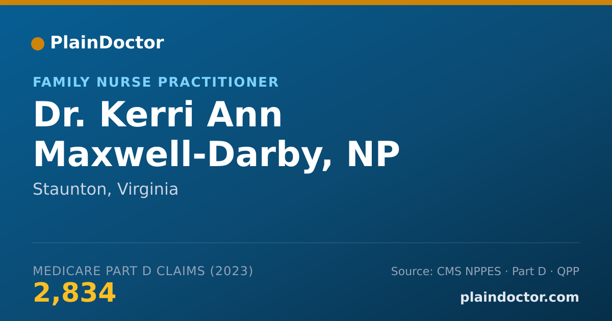 Shareable card for Kerri Ann Maxwell-Darby, NP - Family Nurse Practitioner, Staunton, VA