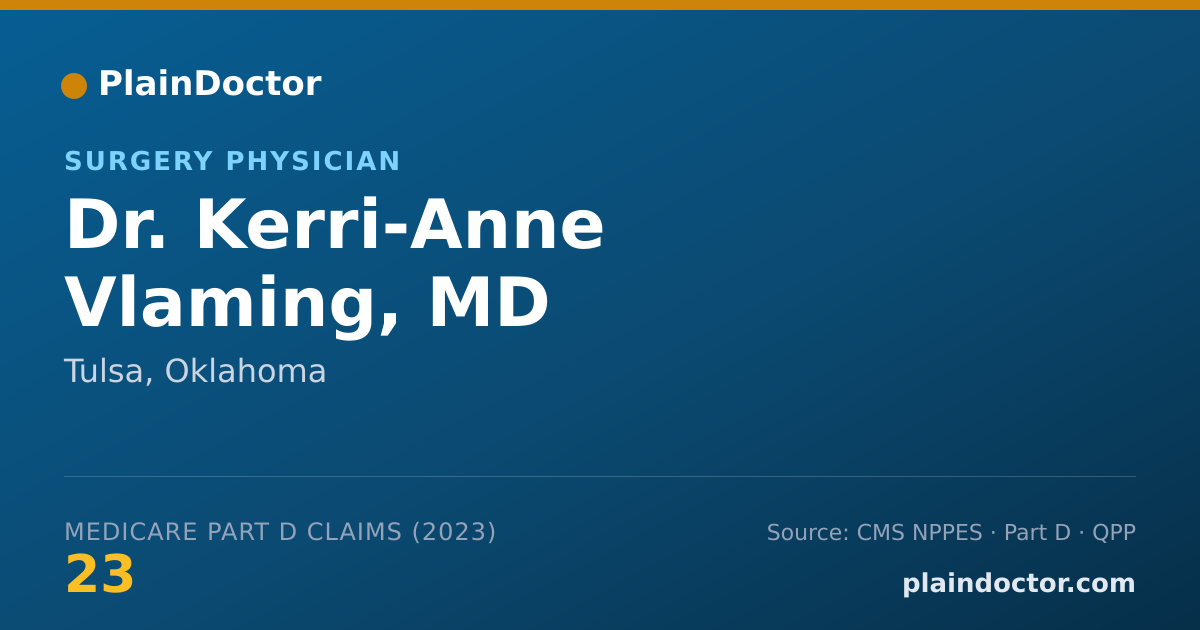 Shareable card for Kerri-Anne Vlaming, MD - Surgery Physician, Tulsa, OK