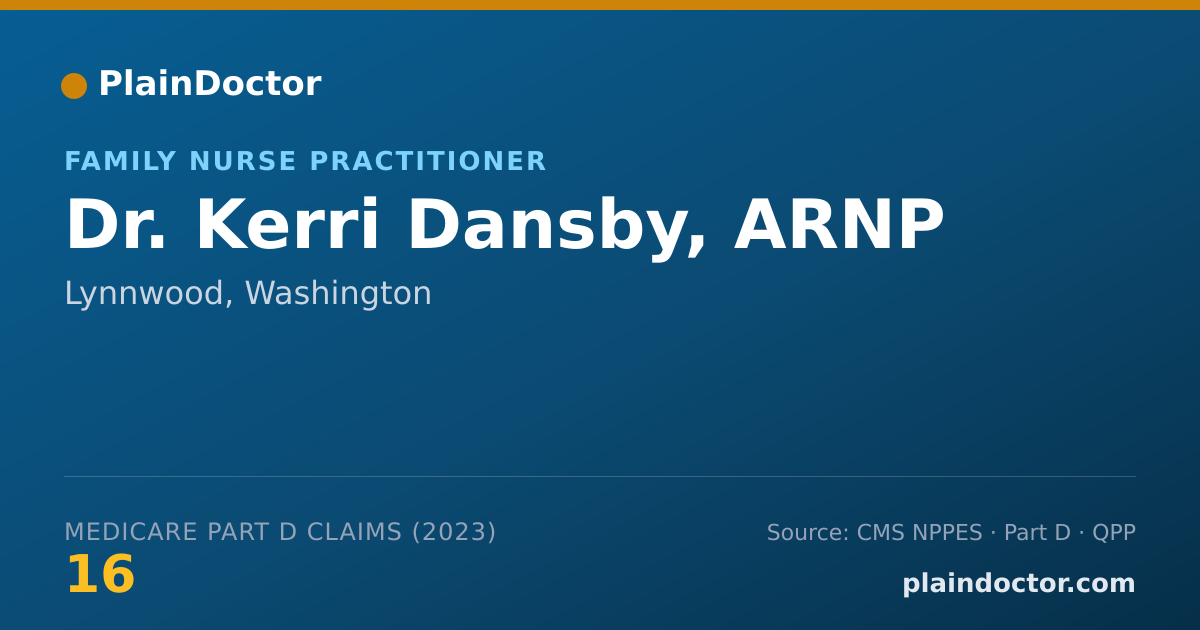 Shareable card for Kerri Dansby, ARNP - Family Nurse Practitioner, Lynnwood, WA