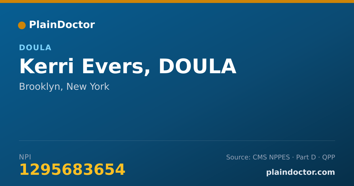 Shareable card for Kerri Evers, DOULA - Doula, Brooklyn, NY