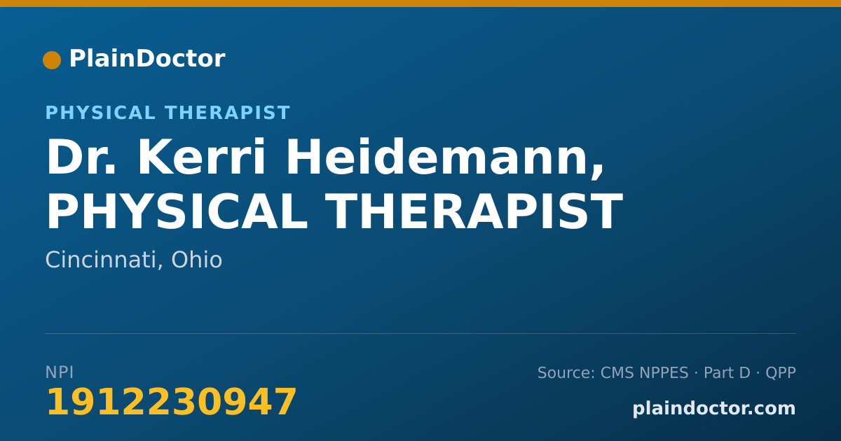 Shareable card for Kerri Heidemann, PHYSICAL THERAPIST - Physical Therapist, Cincinnati, OH