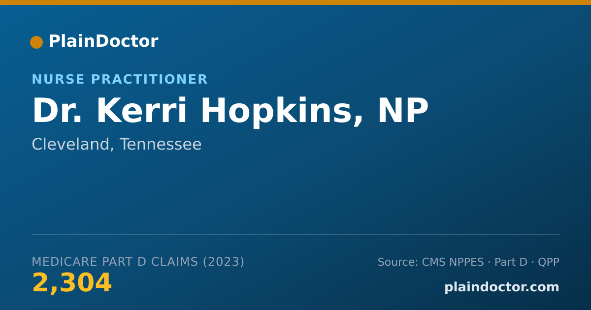 Shareable card for Kerri Hopkins, NP - Nurse Practitioner, Cleveland, TN